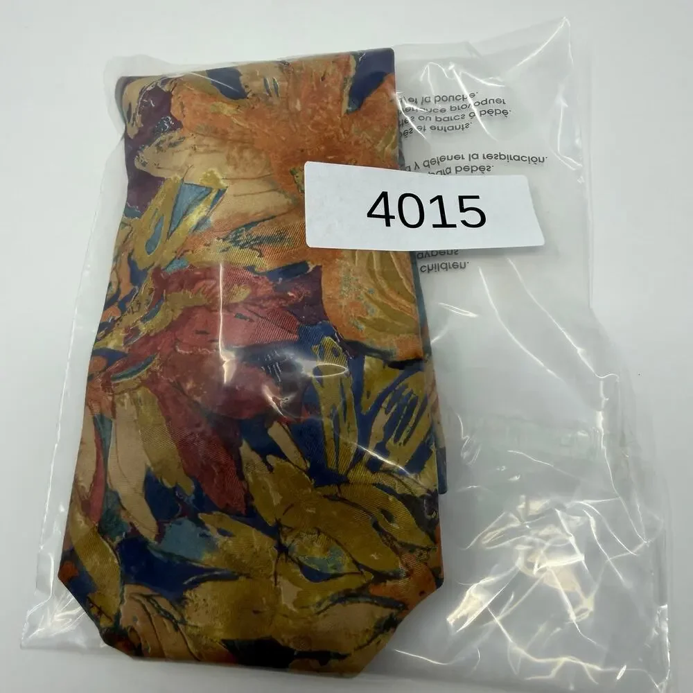 Vintage Wembley 100% Silk Abstract Floral Necktie